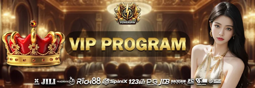 powerspin777 vip program banner